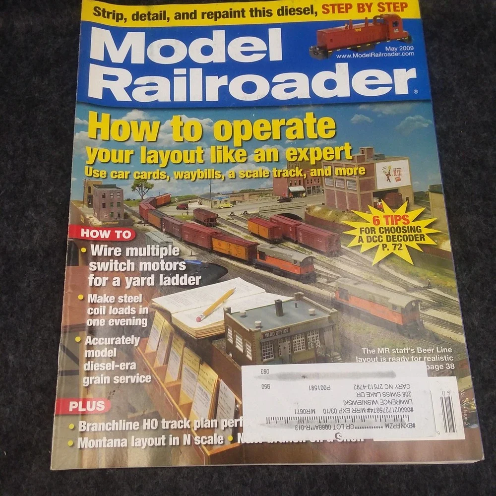 Lot of 5 Issues Model Railroader Magazine‎ 2009 How To Build Layout Operate